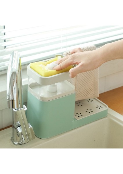 Pembe Tarzı Mutfak Banyo Için Sıvı Konteyner Sünger Tutucu Tepsi Havlu Rafı Drenaj Organizatörü Temizlik Sıvısı Bidon Pompalı Dispenser (Yurt Dışından) modelleri