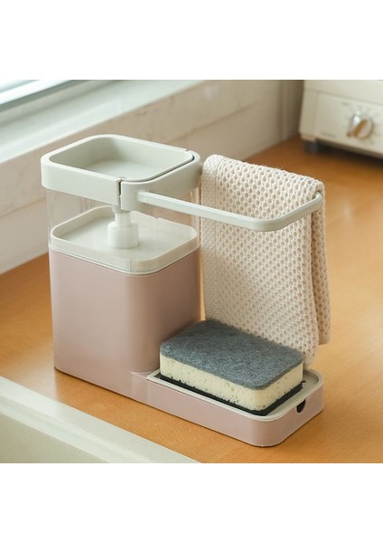 Pembe Tarzı Mutfak Banyo Için Sıvı Konteyner Sünger Tutucu Tepsi Havlu Rafı Drenaj Organizatörü Temizlik Sıvısı Bidon Pompalı Dispenser (Yurt Dışından) indirimleri