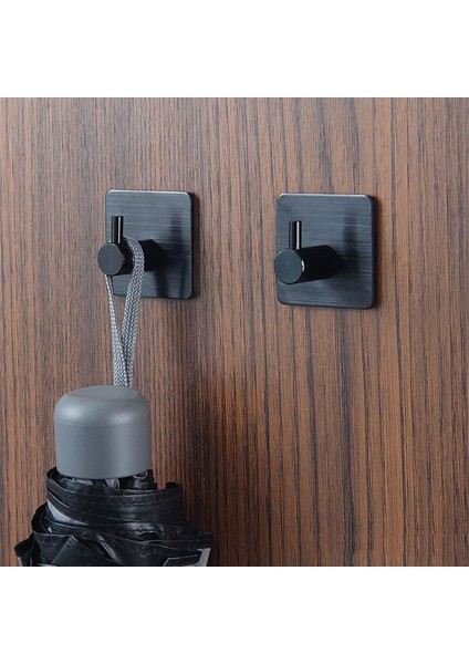 No.6 Tarzı Siyah Robalı Askı Duvar Askısı Havlu Askısı Banyo Için Paslanmaz Çelik Montaj Askısı Mutfak Için Askı Donanımı (Yurt Dışından)