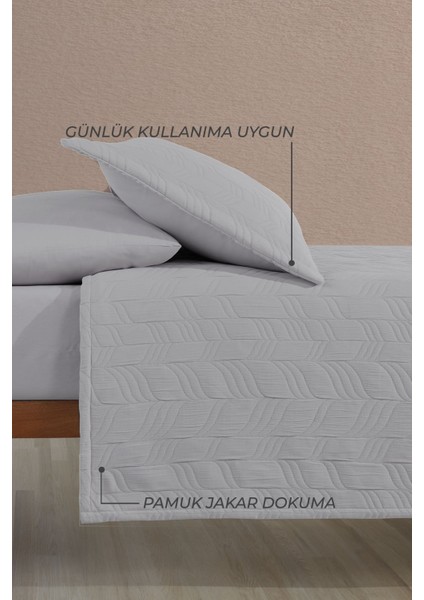 Fashion Yatak Seti Tek Kişilik 4 Parça Gri