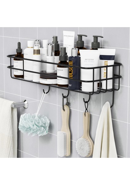Siyah Üfleyici Tutucu Tarzı Sürtmeli Köşe Depolama Rafı Duş Sepeti Banyo Aksesuarları Duvara Monte Mutfak Organizatör Şampuan Tutucu Vantuzlu Ayak (Yurt Dışından) fiyatları