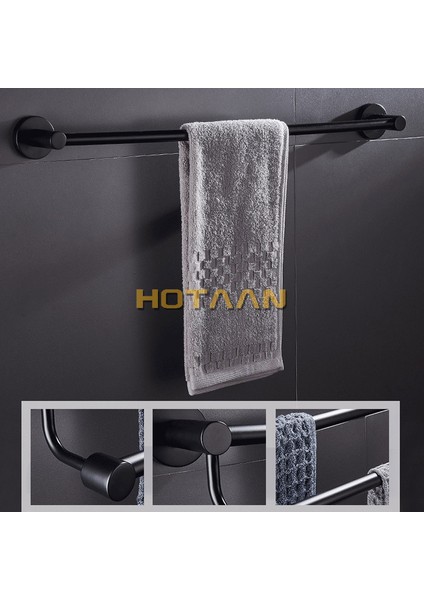 L 30 cm Tarzıdır Hotaan Modern Tarzı Mat Siyah Duvara Monte Tekli Havlu Askılığı Banyo Havlu Rafı Banyo Aksesuar Tutucu (Yurt Dışından)