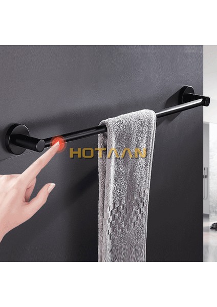 L 30 cm Tarzıdır Hotaan Modern Tarzı Mat Siyah Duvara Monte Tekli Havlu Askılığı Banyo Havlu Rafı Banyo Aksesuar Tutucu (Yurt Dışından)