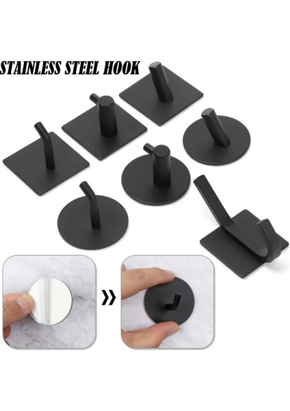 No.11 Stili Siyah Gümüş Bornoz Askısı Duvar Askısı Havlu Askısı Banyo Için Paslanmaz Çelik Mont Askısı Mutfak Donanımı Için Kanca (Yurt Dışından) modelleri