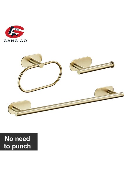 Açık Gri Tarzı Altın Banyo Aksesuar Seti Kağıt Tutucu Havlu Askılığı Bornoz Kanca Havlu Çubuğu Paslanmaz Çelik Banyo Aksesuarları Çivisiz (Yurt Dışından) indirimleri