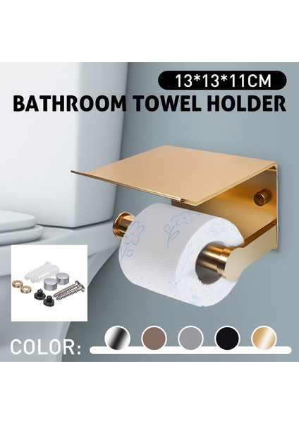 Mat Gümüş Tip 2 Stili Tuvalet Wc Kağıt Tutucu Cep Telefonu Rulo Tutucu Raf Havlu Askısı Siyah (Yurt Dışından) modelleri