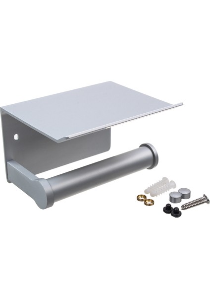 Mat Gümüş Tip 2 Stili Tuvalet Wc Kağıt Tutucu Cep Telefonu Rulo Tutucu Raf Havlu Askısı Siyah (Yurt Dışından) fırsatları