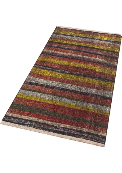 Anadolu El Dokuma Kahve Multı Rengi Vintage Kilim