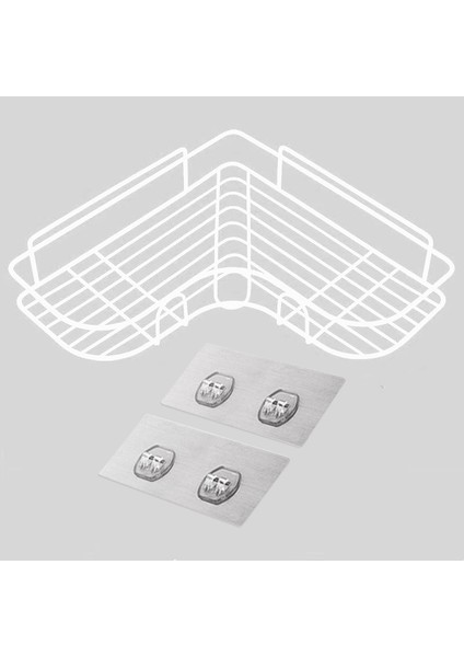 Beyaz-01 Tarzı Banyo Rafı Şampuan Depolama Askısı Banyo Asma Sepet Demir Kozmetik Tutucu Deliksiz Mutfak Baharat Organizer Aksesuarları (Yurt Dışından)
