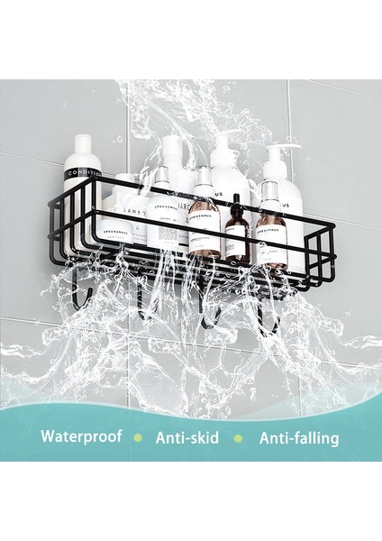 Beyaz-01 Tarzı Banyo Rafı Şampuan Depolama Askısı Banyo Asma Sepet Demir Kozmetik Tutucu Deliksiz Mutfak Baharat Organizer Aksesuarları (Yurt Dışından) fiyatları