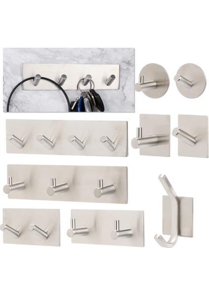 No.4 Tarzı Siyah Gümüş Bornoz Askısı Duvar Askısı Havlu Askısı Banyo Için Paslanmaz Çelik Mont Askısı Mutfak Donanımı Için Kanca (Yurt Dışından) fırsatları