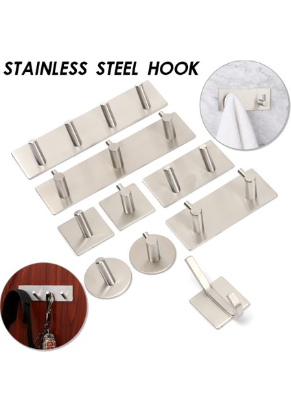 No.4 Tarzı Siyah Gümüş Bornoz Askısı Duvar Askısı Havlu Askısı Banyo Için Paslanmaz Çelik Mont Askısı Mutfak Donanımı Için Kanca (Yurt Dışından) indirimleri