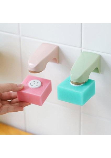 Pembe Stil Manyetik Sabun Tutucu Banyo Aksesuarları 5 Renk Duvara Monte Depolama Rafı Ahşap Sabunluk Stickerlı Sabun Rafları (Yurt Dışından) indirimleri