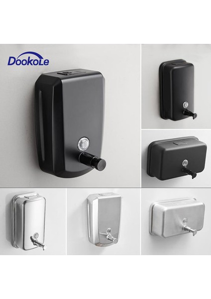 800-B Tarzı Duvara Monteli Siyah Paslanmaz Çelik Sabunluk Sızdırmaz Banyo Sabun Pompası (Yurt Dışından) fiyatları