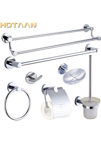 Sabunluk Tarzı Paslanmaz Çelik Banyo Aksesuar Seti, Bornoz Askısı, Kağıt Tutucu, Havlu Askısı, Havlu Rafı, Banyo Setleri, Krom Htt (Yurt Dışından)