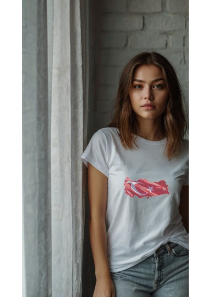 Türk Bayrak Baskılı Unisex T-Shirt Türk Bayraklı Tişört modelleri