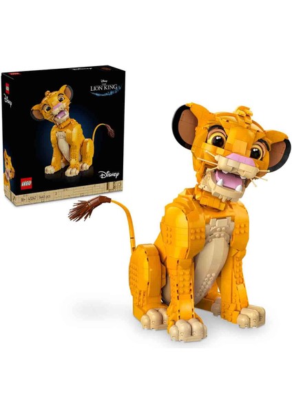 ® | Disney Genç Aslan Kral Simba 43247 - Yetişkinler İçin Koleksiyonluk ve Sergilenebilir Yaratıcı Hayvan Figürü Yapım Seti (1445 Parça)