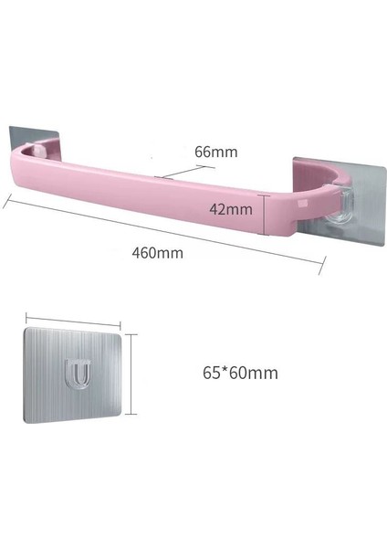 Pembe Tarzı Öz Yapışkanlı Havlu Askısı Duvara Monte Havlu Askısı Banyo Havlu Rafı Rulo Tutucu Asma Kanca Banyo Düzenleyici (Yurt Dışından)