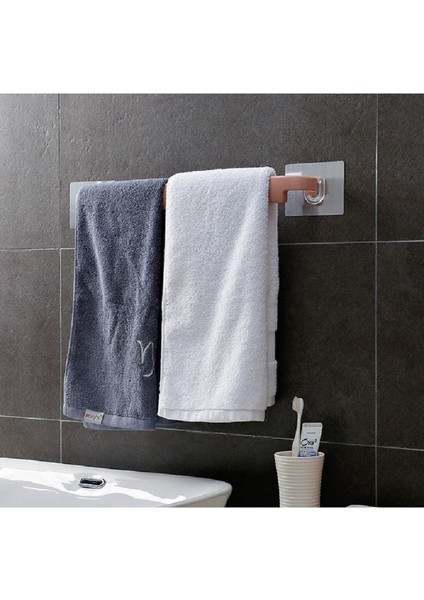 Pembe Tarzı Öz Yapışkanlı Havlu Askısı Duvara Monte Havlu Askısı Banyo Havlu Rafı Rulo Tutucu Asma Kanca Banyo Düzenleyici (Yurt Dışından)