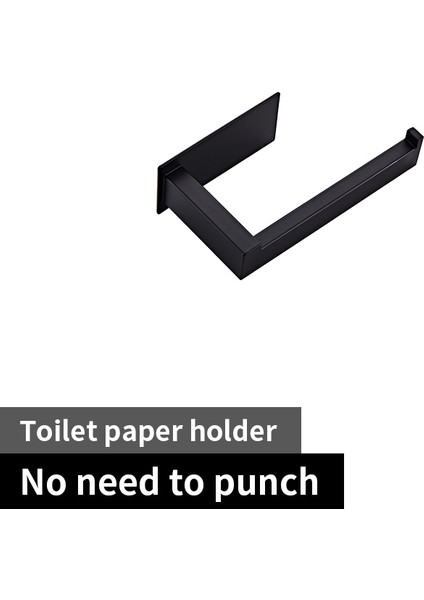 B Kağıt Tutucu Stili Altın Banyo Donanım Seti Kağıt Tutucu Havlu Askılığı Bornoz Kanca Havlu Çubuğu Paslanmaz Çelik Banyo Aksesuarları Çivisiz (Yurt Dışından)