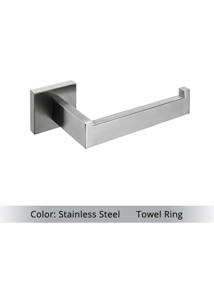 Ss-Havlu Yüzük Stili Banyo Donanım Seti Aksesuarları Mat Siyah Raf Havlu Askılığı Askı Havlu Rafı Kağıt Tutucu Siyah Diş Fırçası (Yurt Dışından)