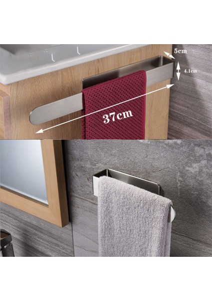 Uzun Siyah Stil Yumruk Olmayan Havlu Askılı Paslanmaz Çelik Mat Banyo Rafı Basit Banyo Havlu Askısı Yapıştırıcı Sabitleme (Yurt Dışından) indirimleri