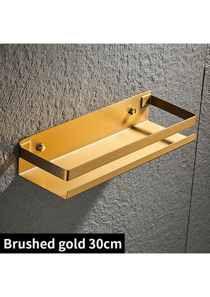 Altın 30CM Tarzı Banyo Aksesuarları 25 cm Modern Mat Siyah Banyo Köşe Rafları Mutfak Duvar Rafı Duş Şampuan Depolama Rafı (Yurt Dışından)