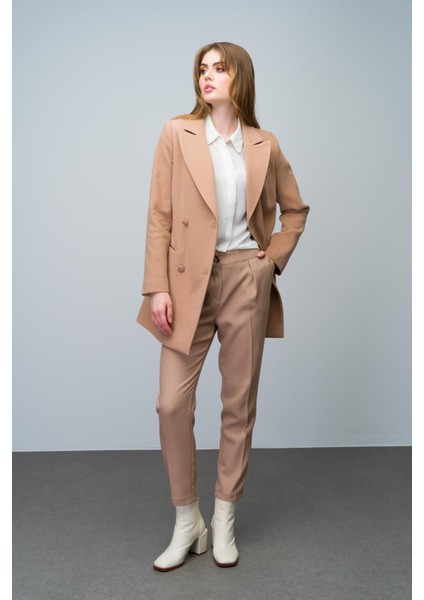 Kemer Detaylı Kruvaze Kısa Kaban Kamel 3017 fırsatları