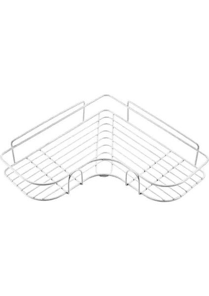 Beyaz Stil Raf Duş Banyo Rafı Metal Depolama Rafı Paslanmaz Çelik Delme Yok Sabit Mutfak Duvara Monte Depolama Organizatör Rafı (Yurt Dışından)