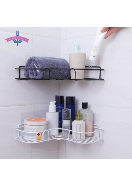 Beyaz Stil Raf Duş Banyo Rafı Metal Depolama Rafı Paslanmaz Çelik Delme Yok Sabit Mutfak Duvara Monte Depolama Organizatör Rafı (Yurt Dışından) fırsatları