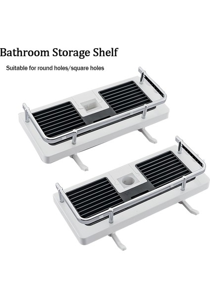 Siyah Yuvarlak Delik Stili Duş Depolama Rafı Banyo Direği Raflar Tutucu Çıkarılabilir Tepsi Raf Organizatör Şampuan Tepsi Tek Katlı Duş Başlığı Tutucu (Yurt Dışından) fırsatları