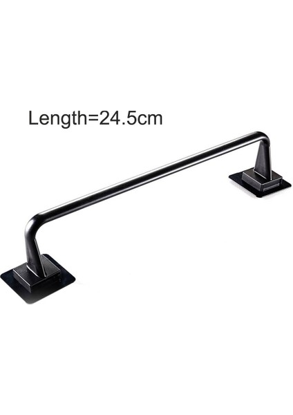 Siyah 24.5cm Tarzı Siyah ve Beyaz Basit Kendinden Yapışkanlı Havlu Askısı Banyo Tuvalet Havlu Rafı Mutfak Bez Rafı Tek Çubuk Depolama (Yurt Dışından)