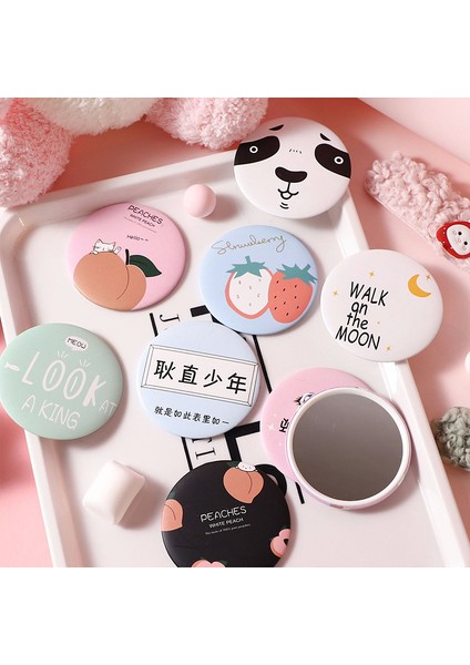 K Tarzı Makyaj Aynası Taşınabilir El Aynası Mini Yuvarlak Cep Aynası Makyaj Makyaj Aynası Kozmetik Aracı Seyahat Aksesuarları (Yurt Dışından) fiyatları