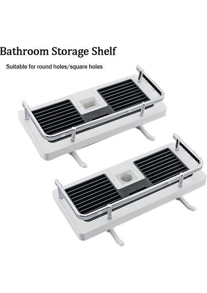 F Stili Duş Saklama Rafı Banyo Direk Raflar Tutucu Ayırılabilir Tepsi Raf Organizatör Şampuan Tepsi Tek Katlı Duş Başlığı Tutucu (Yurt Dışından) indirimleri