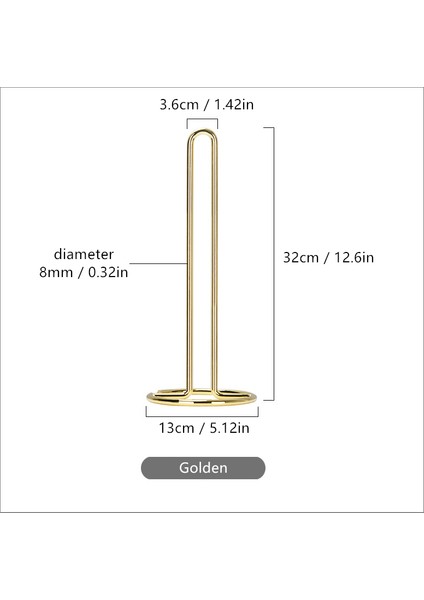 Altın Tarzı Paslanmaz Çelik Mutfak Rulo Kağıt Havlu Tutucu Banyo Tuvalet Standı Yemek Masası Dikey Peçete Rafı Mutfak Depolama Rafı (Yurt Dışından)