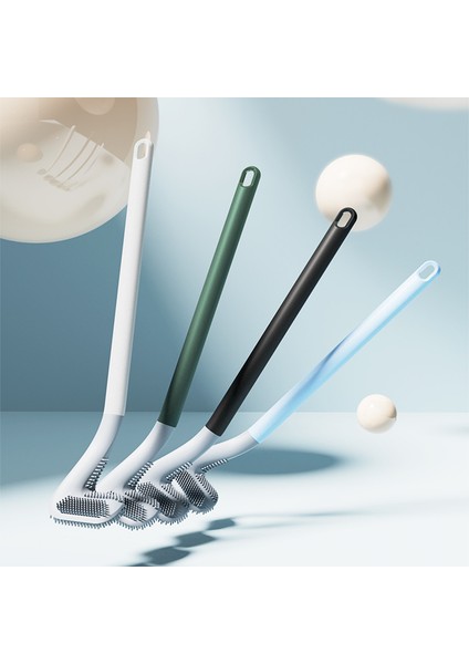 Gri Tarzı Silikon Golf Şekilli Tuvalet Fırçası Düz Başlık Esnek Yumuşak Kıllı Fırça Uzun Sap Banyo Temizleme Fırçası Bükülebilir Silikon Baş (Yurt Dışından) fiyatları