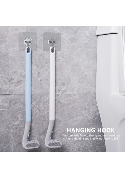Gri Tarzı Silikon Golf Şekilli Tuvalet Fırçası Düz Başlık Esnek Yumuşak Kıllı Fırça Uzun Sap Banyo Temizleme Fırçası Bükülebilir Silikon Baş (Yurt Dışından) modelleri