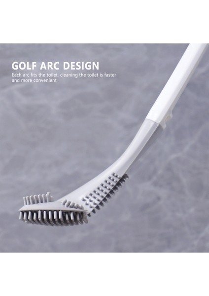 Gri Tarzı Silikon Golf Şekilli Tuvalet Fırçası Düz Başlık Esnek Yumuşak Kıllı Fırça Uzun Sap Banyo Temizleme Fırçası Bükülebilir Silikon Baş (Yurt Dışından) fırsatları