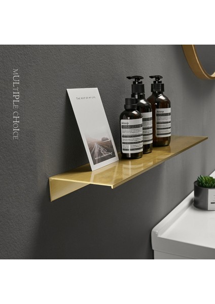 Fırçalanmış Altın 40CM Stili Fırçalanmış Altın Siyah Beyaz Alüminyum Banyo Şampuan Kozmetik Rafı Mutfak Duvara Monte Tuvalet Duş Depolama Rafı Aksesuarları (Yurt Dışından) fiyatları