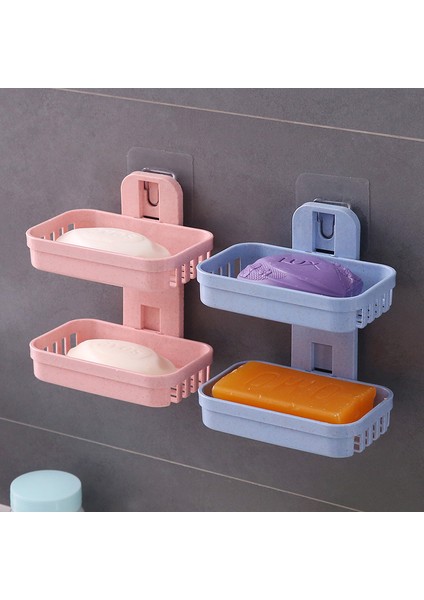 Çift Katmanlı Bej Tarzı Banyo Için Sabunluk Duvar Zeep Houder Duş Sabun Tepsisi Tutucu Çift Katmanlı Depolama Sepeti Sabunluk Raf Mutfak Araçları (Yurt Dışından) fiyatları