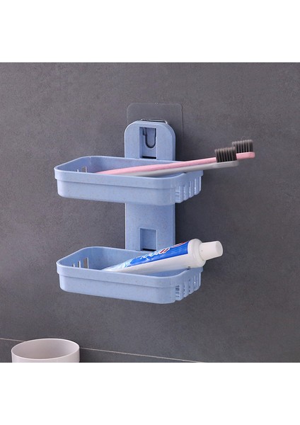 Çift Katmanlı Bej Tarzı Banyo Için Sabunluk Duvar Zeep Houder Duş Sabun Tepsisi Tutucu Çift Katmanlı Depolama Sepeti Sabunluk Raf Mutfak Araçları (Yurt Dışından) fırsatları