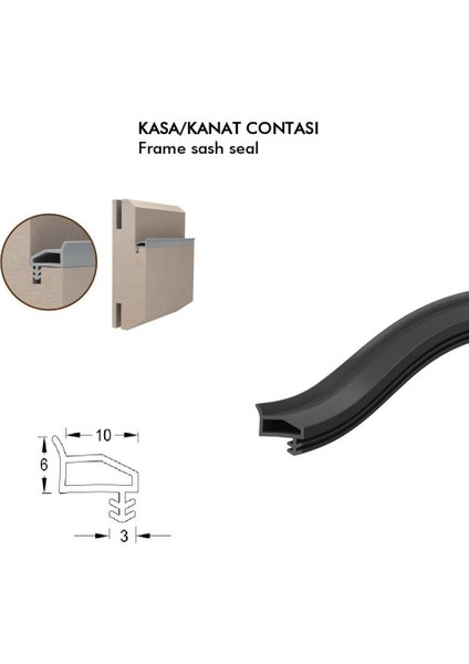 Ahşap Kapı Fitili Ahşap Kapı Contası Kahverengi 25 Metre Yandan Tırnaklı Akc 52 modelleri