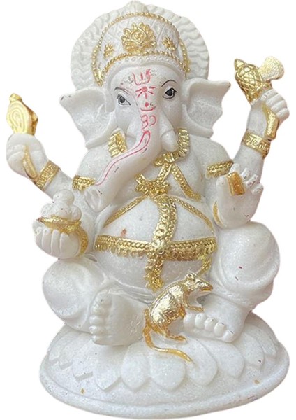 Figürler Hint Buda Heykel Dekor Hindu Fil I Reçine Heykeli Tapınak Mağı Hediyelik Eşya Hediyeler B 7.5CMX7.5CMX12CM (Yurt Dışından)