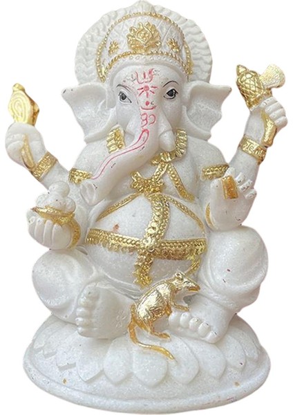 Figürler Hint Buda Heykel Dekor Hindu Fil I Reçine Heykeli Tapınak Mağı Hediyelik Eşya Hediyeler B 7.5CMX7.5CMX12CM (Yurt Dışından)