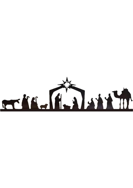 Noel Isa'nın Doğuşu Sahne Dekor Figürler Noel Isa'nın Doğuşu 35CMX8.4CM (Yurt Dışından)