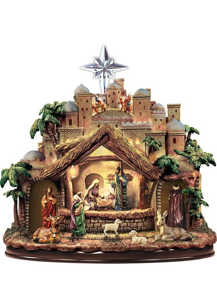 Noel Isa'nın Doğuşu Sahne Çıı, Noel Dekorasyon Isa Boyama Noel Için Su Geçirmez Odası Dekor (Yurt Dışından)
