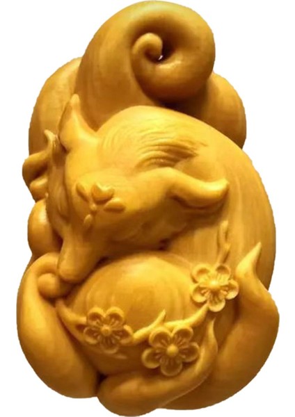 Oyma Heykelcik Minyatür Figürler Heykel Şimşir Heykeli Asılı Süsleme B (Yurt Dışından)