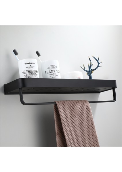 Çubuk Kanca Stili ile 30 cm Banyo Siyah Raf Havlu Asma Alanı Alüminyum Köşe Raflar Havlu Askısı Kanca Şampuan Tutucu Mutfak Depolama Rafı (Yurt Dışından) indirimleri