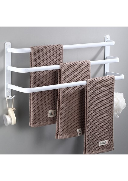 Beyaz Üç 60CM Tarzı Duvara Monteli Havlu Askısı Havlu Rafı Banyo Alanı Alüminyum Moda Beyaz Havlu Askısı Mat Beyaz Havlu Tutucu (Yurt Dışından) fiyatları