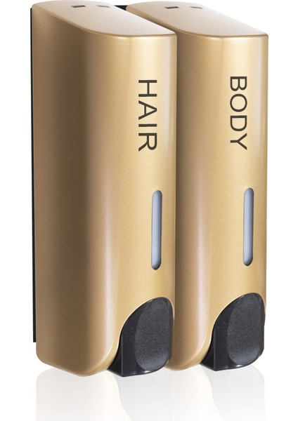 Altın 2 Tarzı Tek Çift Üçlü 350ML Sabunluk Duvara Monte Duş Banyo Şampuan Dispenseri Sıvı Sabun Konteyneri Banyo Aksesuarları (Yurt Dışından)